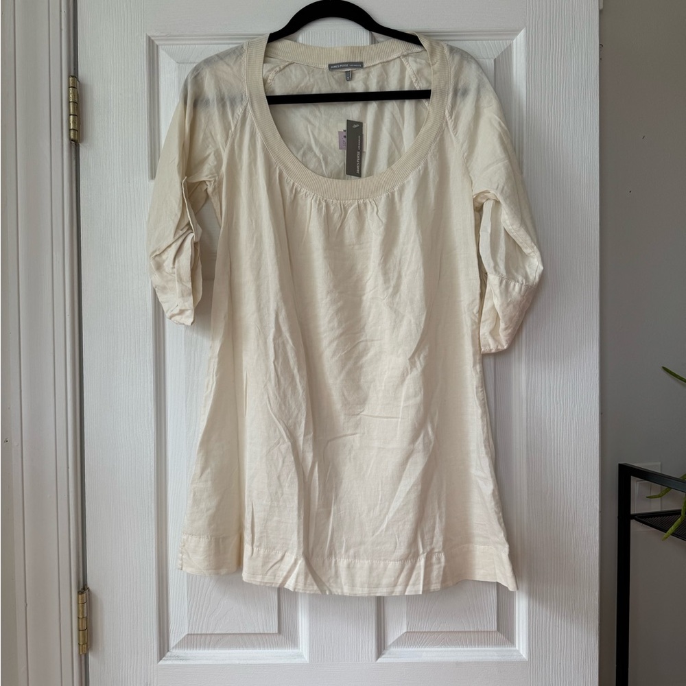 NWT James Perse Lightweight Ivory Tunic Dress, Size 2